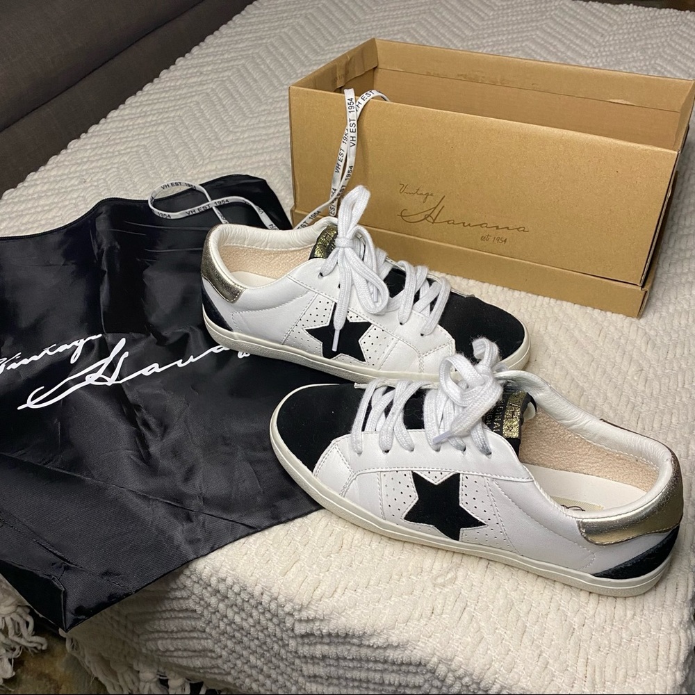 Vintage Havana Rency style Black/White sz 6.5